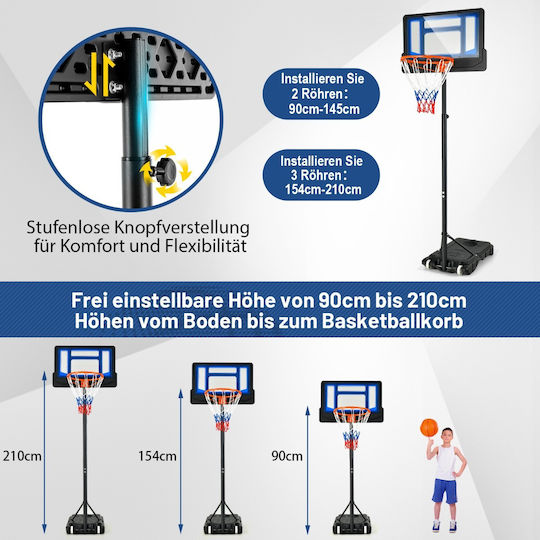 Costway Outdoor Basketball Hoop with Stand