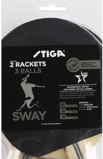Stiga Satz Tischtennisschläger 2 + 3 Bälle 1210-5518-01
