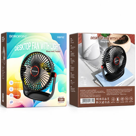 Borofone Dbf02 Cool Quiet Mini-Ventilator Negru