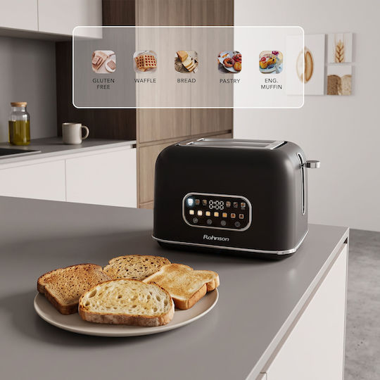 Rohnson 2 Slot Toaster 900W Inox