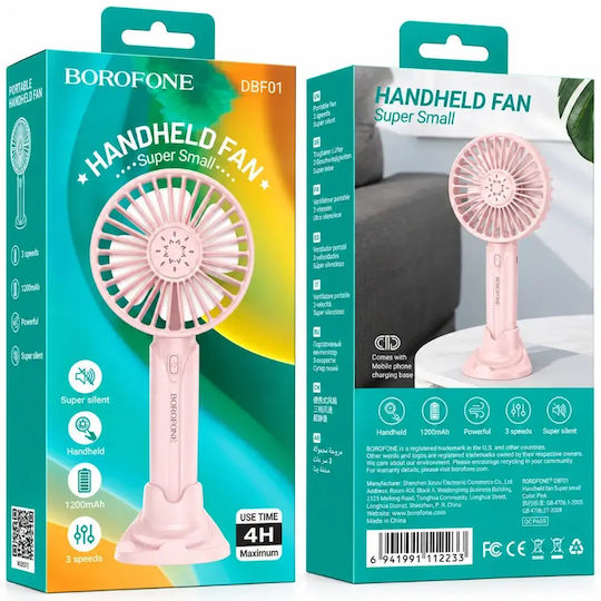 Borofone Handyventilator für Mobiltelefone Rosa DBF01PRECIOUS