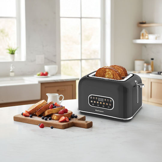 Rohnson 2 Slot Toaster 900W Inox