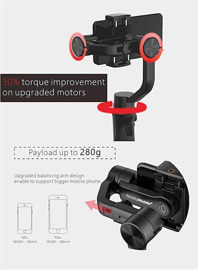 Hohem Mobile+ Handy-Gimbal mit 13 Stunden Laufzeit Schwarz