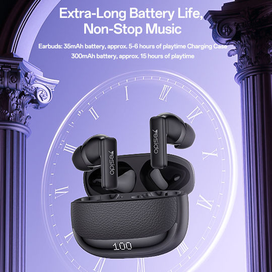 TWS40 Căști Handsfree Bluetooth In-ear cu Husă de Încărcare Negre