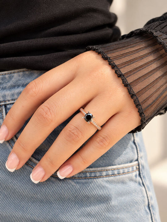 Xryseio Single Stone Ring in Rose Gold 14K Xryseio Single Stone Ring in Rose Gold 14K