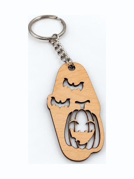 Ξύλινο Halloween Μπρελόκ Κολοκύθα & Νυχτερίδες Suga Style Ξύλινο Halloween Μπρελόκ Κολοκύθα & Νυχτερίδες Suga Style