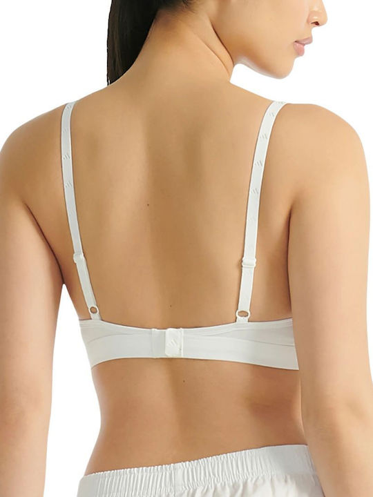 Active Essentials Cotton 3stripes Scoop Γυναικείο Αθλητικό Μπουστάκι White