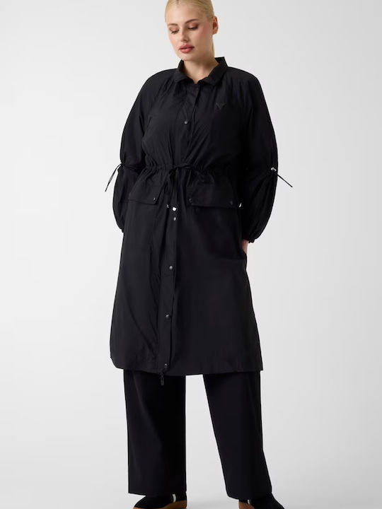 Damen-Trenchcoat Schwarz