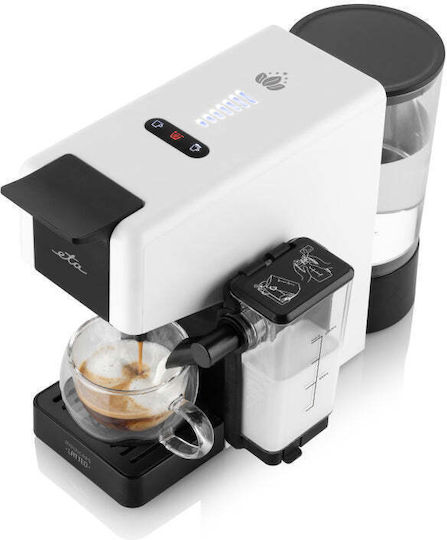 ETA Multicaps Latteo Кафемашина за капсули Nespresso с налягане 20 bar и разпенител за мляко, бяла