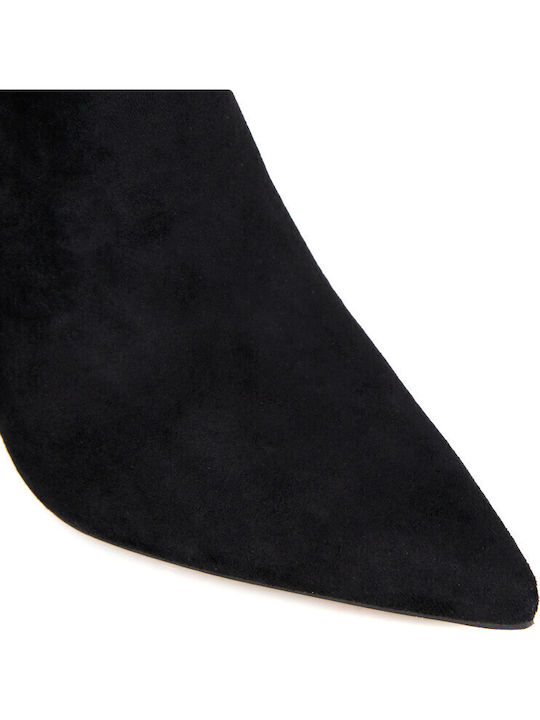 Schwarze Wildleder-Stiefeletten für Damen