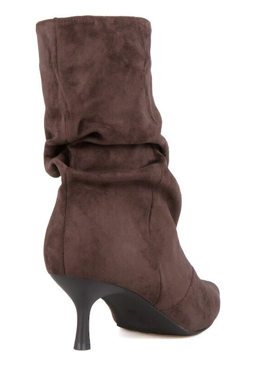 Suede Women's Brown Ankle Boots