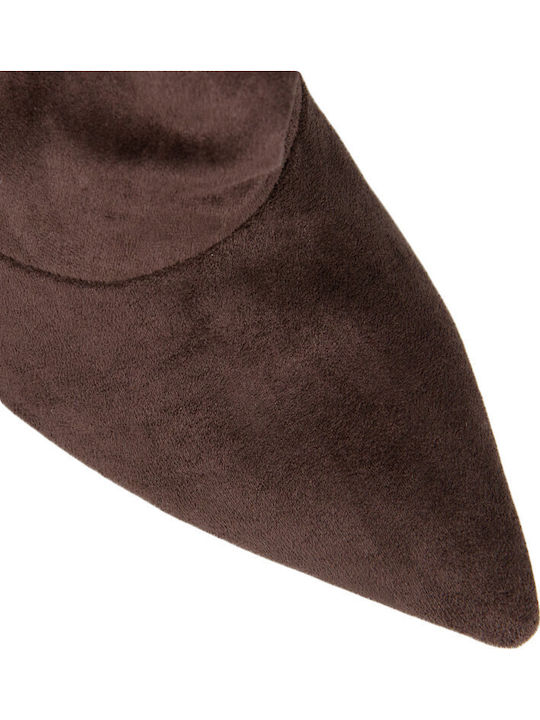 Suede Women's Brown Ankle Boots