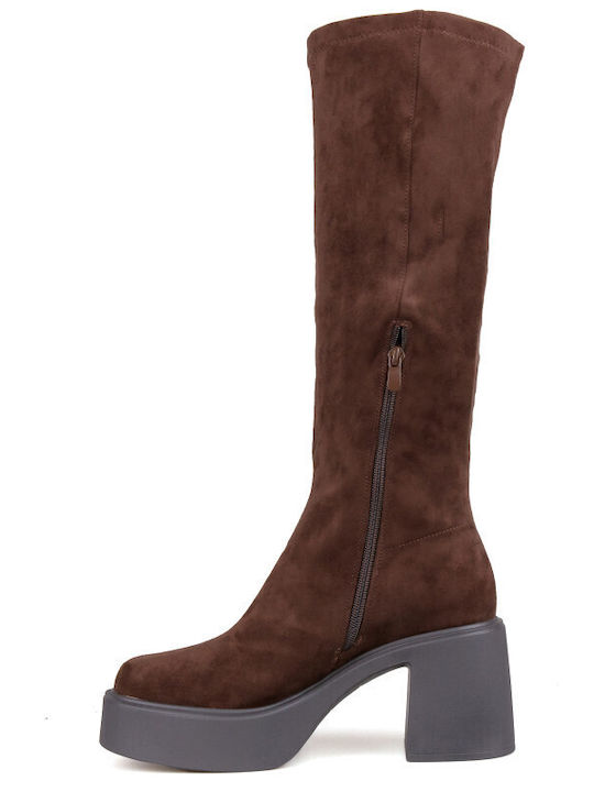 Wildleder Damenstiefel Braun