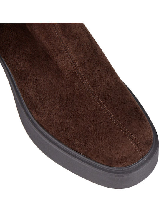 Wildleder Damenstiefel Braun