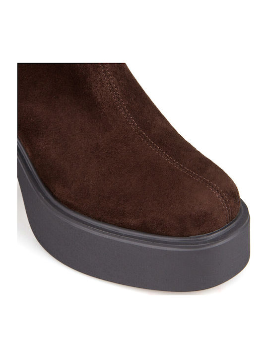 Wildleder Damenstiefel Braun