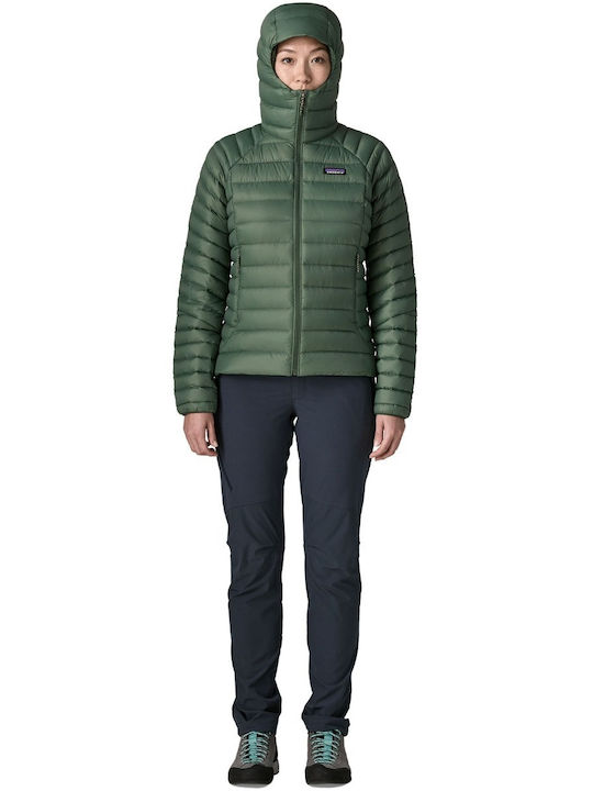 Down Damen-Pufferjacke für den Winter Smolder Blue