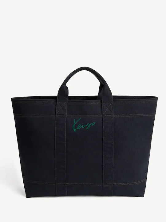 Geantă Tote de Damă din Material Textil Albastru Marin