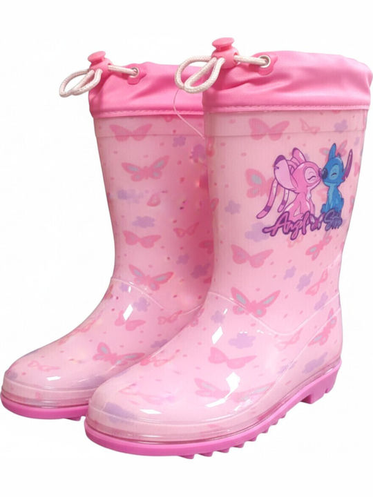 Cizme de ploaie pentru copii Stitch Roz