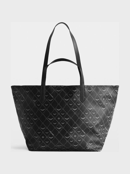 Υφασμάτινη Γυναικεία Shopper Τσάντα Μαύρη