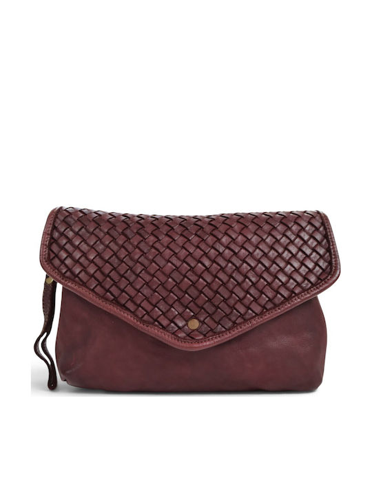 Gestrickte Damen-Crossbody-Tasche in Bordeaux