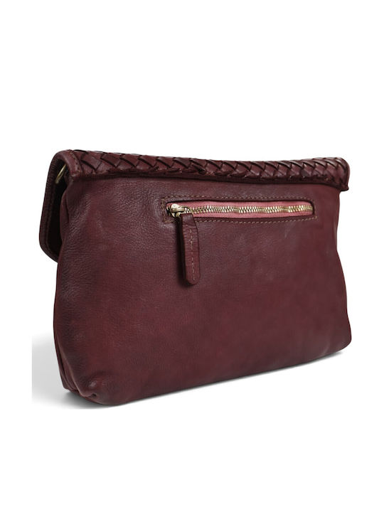 Gestrickte Damen-Crossbody-Tasche in Bordeaux