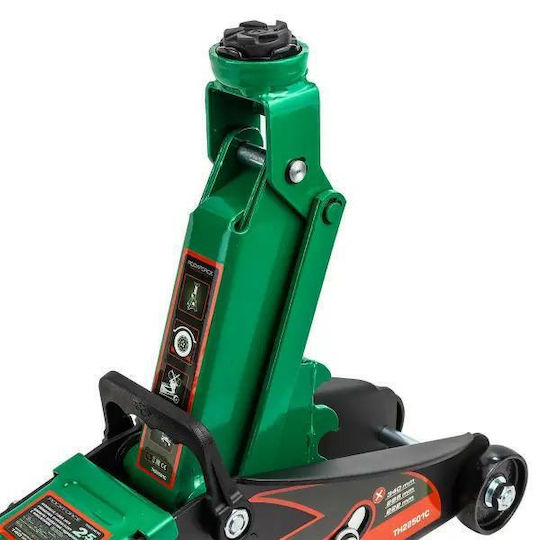 Rockforce Hydraulischer Flaschenwagenheber mit einer Hubhöhe von bis zu 38,7 cm und einer Tragkraft von bis zu 2,5 Tonnen Jack