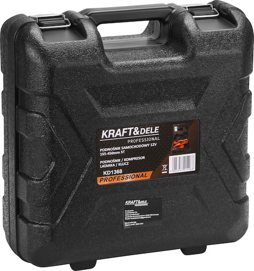 Kraft & Dele Cric Hidraulic cu Înălțime de Ridicare de până la 45 cm și Capacitate de Ridicare de până la 5 Tone