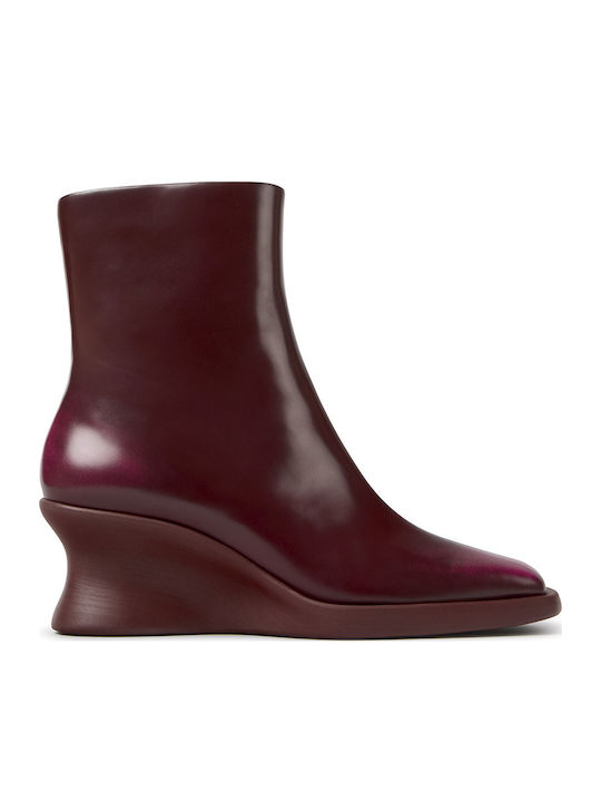 Louise Leder-Stiefeletten für Damen mit Plattform Mehrfarbig