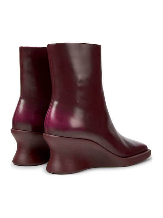 Louise Leder-Stiefeletten für Damen mit Plattform Mehrfarbig