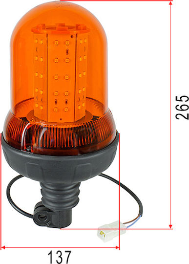 Ayfar Автомобилен Фар LED 12 / 24V с Оранжево Осветление
