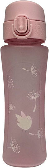 abo Pink Plastic Kids Water Bottle 450ml