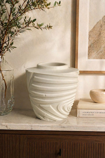 SteweHome Dekorative Keramikvase Beige Y32cm