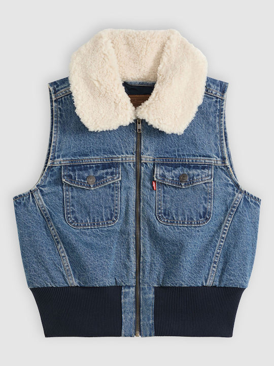 Damen-Jeansjacke Medium Wash