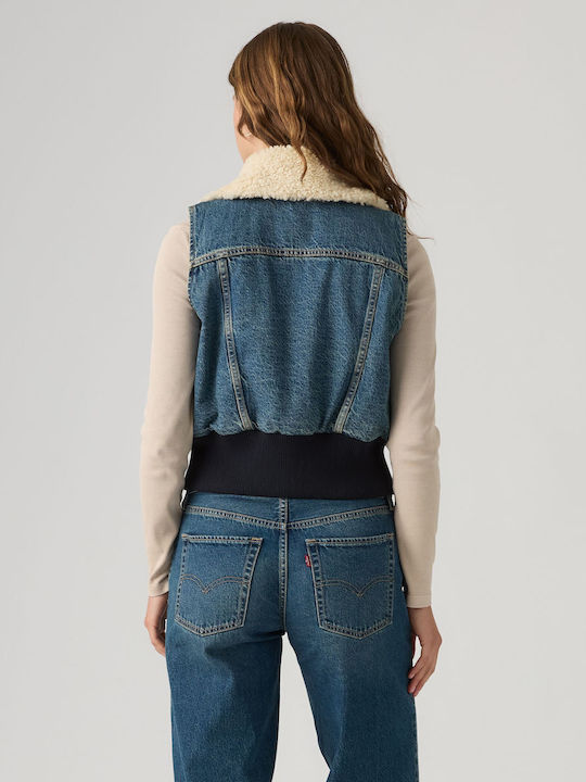 Damen-Jeansjacke Medium Wash