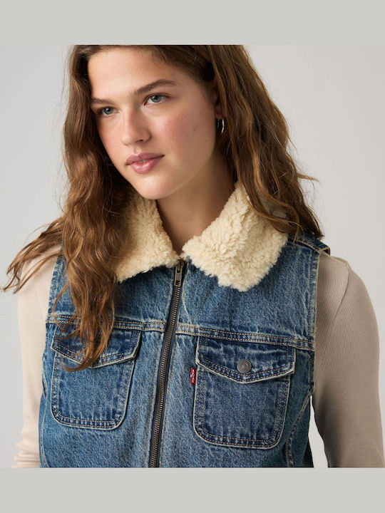 Damen-Jeansjacke Medium Wash
