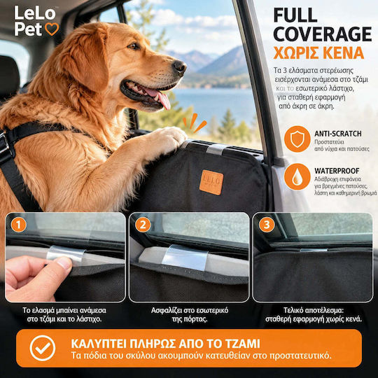 Lelo Pet Wasserdichter Sitzbezug für Hunde Auto Reisezubehör Schwarz