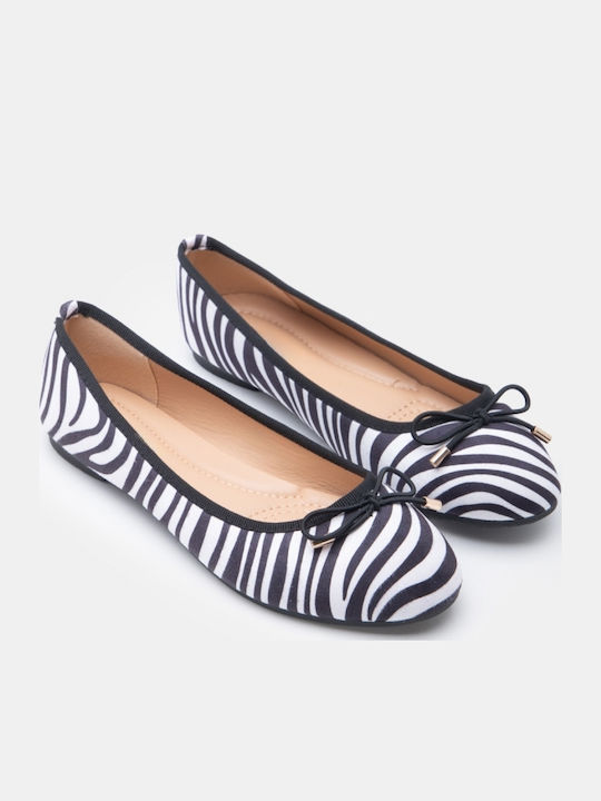 Women's Pointed Toe White Ballerina Shoes