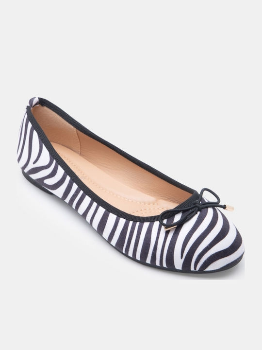 Women's Pointed Toe White Ballerina Shoes