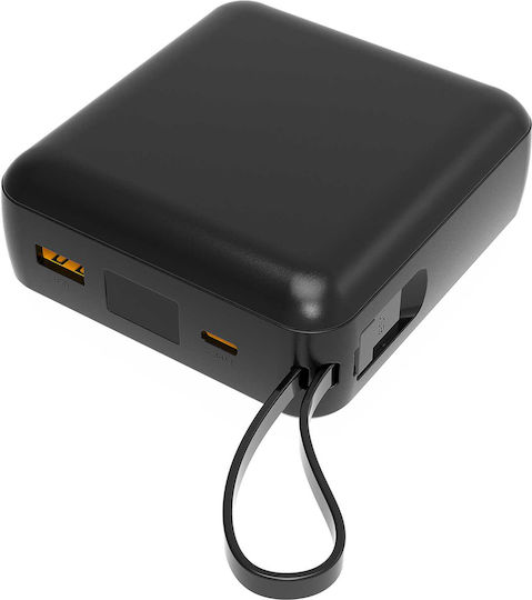 Akashi Powerbank 10000 mAh 22,5 W mit USB-A- und USB-C-Anschluss Schwarz