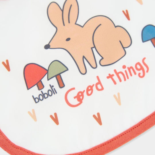 Boboli Fabric Bibs Ecru 2 Pieces