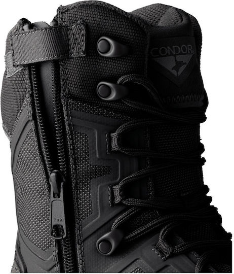 Condor Militärstiefel aus Schwarzem Leder