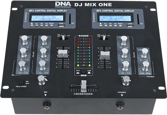 DNA DJ MIX ONE Analoges 2-Kanal-Mischpult / 2 XLR-Eingänge & Bluetooth
