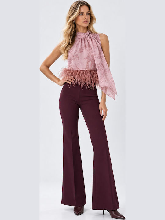 Γυναικείο Crop Top Αμάνικο Pink