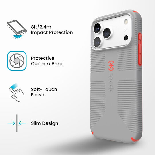 Speck Candyshell Grip Back Cover Πλαστικό Γκρι (iPhone 18 Pro Max / 17 Pro MaxNokia 2.4)
