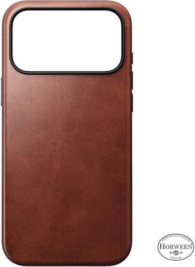 Nomad Modern Bumper Leder / Gehärtetes Glas / Kunststoff / Silikon Beige (iPhone 18 Pro / 17 Pro)