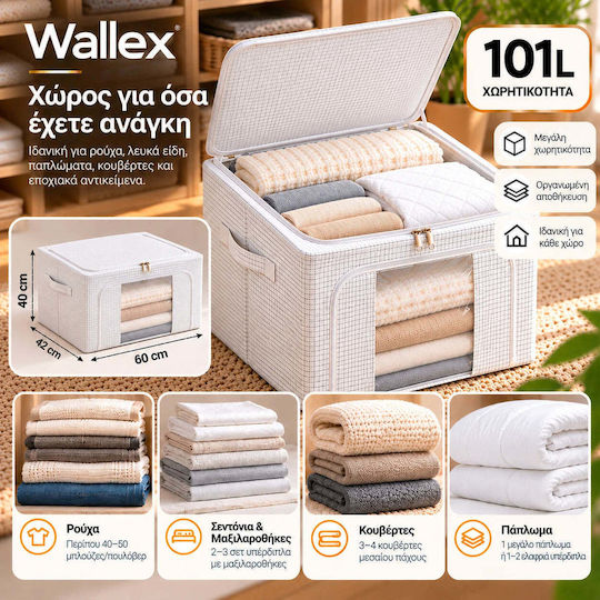 Wallex Cutie Textilă pentru Depozitarea Hainelor 60x42x40cm WL141606