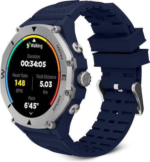 Timberland Trail Force S2 50 mm Smartwatch cu Monitor de Ritm Cardiac (Maro)