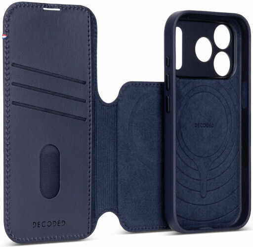 Decoded Leder-Brieftasche in Marineblau (iPhone 18 Pro Max / 17 Pro MaxXiaomi 17 Pro Max)