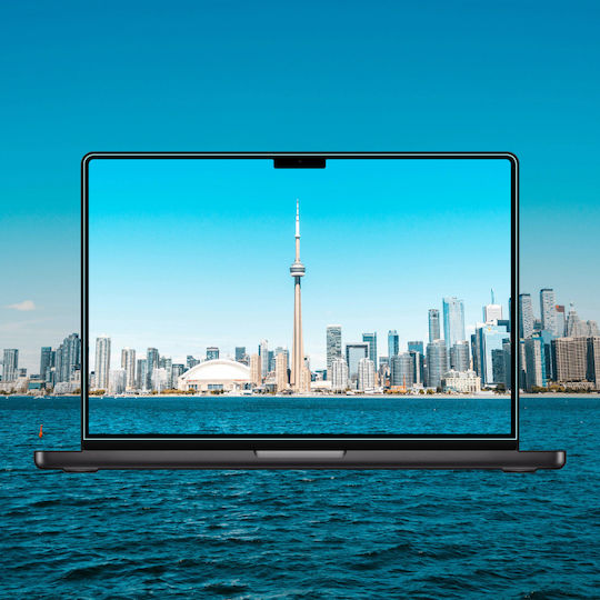 Grizzglass Hybridglass Лесен Комплект За Инсталиране На Защитен Филм Съвместим С Macbook Air 13 Инча M2 M3 M4 M5 Прозрачен