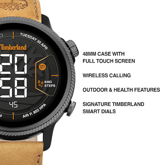 Timberland Trail Force S1 48mm Smartwatch με Παλμογράφο (Ταμπά)
